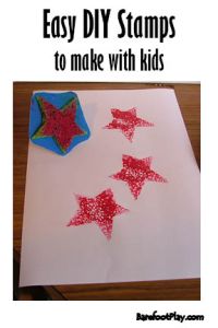 Easy DIY stamps for kids Barefoot Play