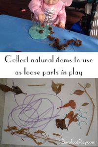 Natural items for play when you don't have a backyard Barefoot Play